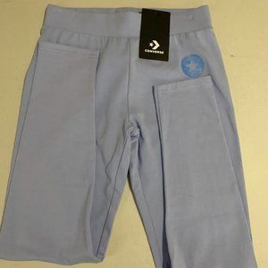 Converse Metallic Script Girls Leggings/Joggers Size L Blue Heron